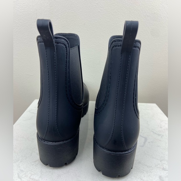 JEFFREY CAMPBELL RAINZ CHELSEA LUG BOOTS Black Matte Size 9 - Picture 11 of 16
